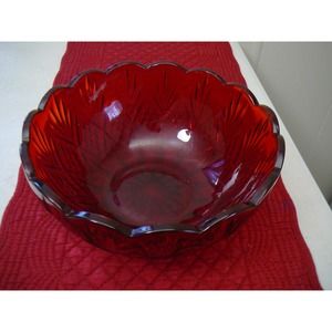 Vtg Dublin Ruby Red Bowl by Shannon by Godinger